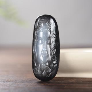 疆友 孤品 和田玉白玉籽料一念之间吊坠 玉石礼物 黑皮挂件 18克